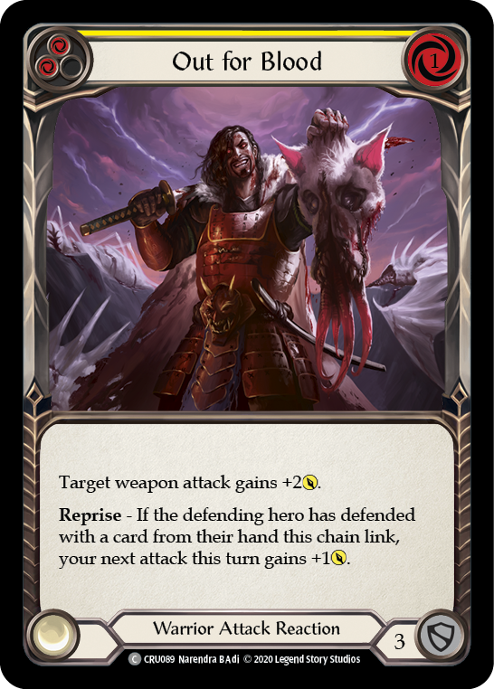 Out for Blood (Yellow) [Crucible of War 1st Edition] 1st Edition Normal