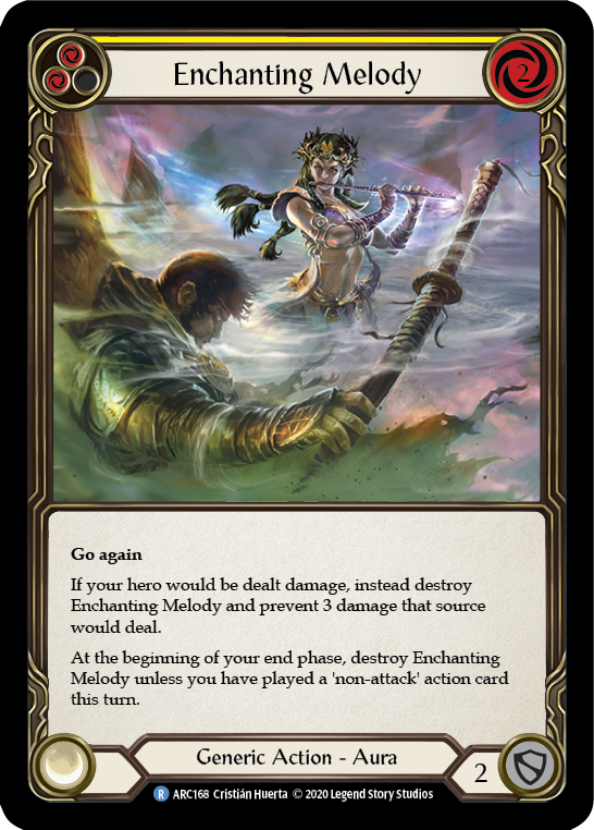 Enchanting Melody (Yellow) [Arcane Rising Unlimited] Unlimited Rainbow Foil