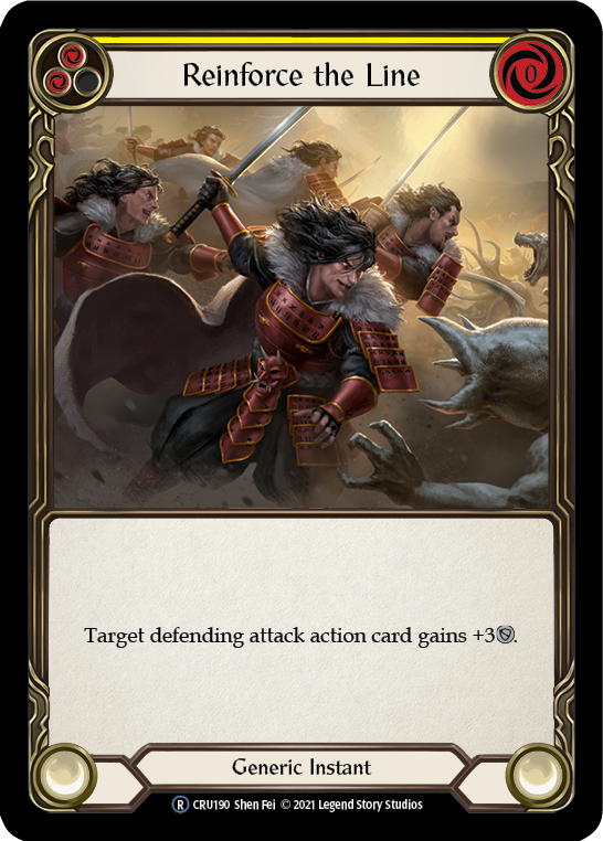 Reinforce the Line (Yellow) [Crucible of War Unlimited] Unlimited Rainbow Foil