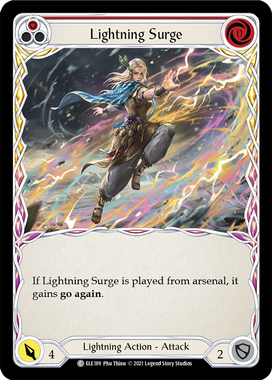 Lightning Surge (Red) [Tales of Aria 1st Edition] 1st Edition Rainbow Foil