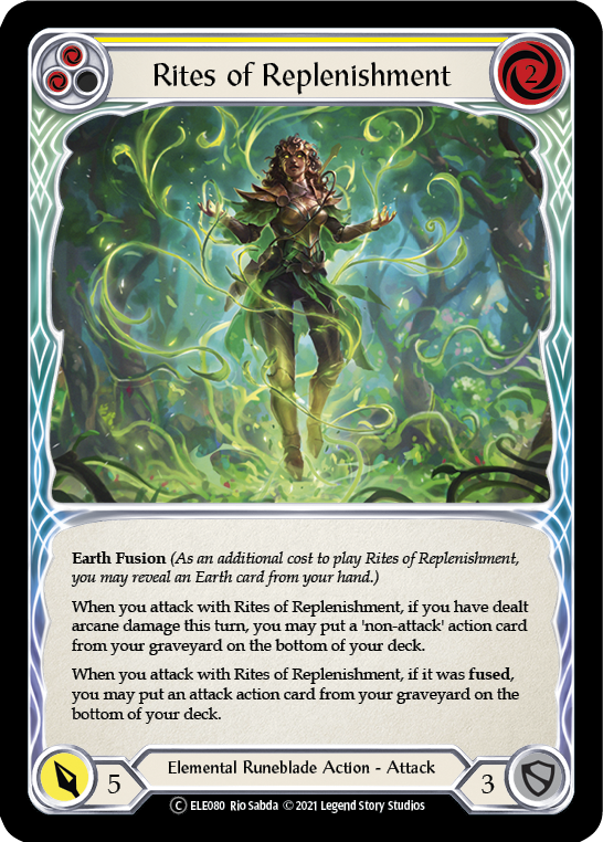 Rites of Replenishment (Yellow) [Tales of Aria Unlimited] Unlimited Rainbow Foil