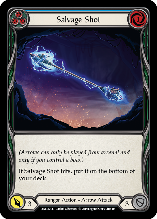 Salvage Shot (Blue) [Arcane Rising 1st Edition] 1st Edition Rainbow Foil