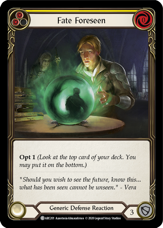 Fate Foreseen (Yellow) [Arcane Rising Unlimited] Unlimited Normal