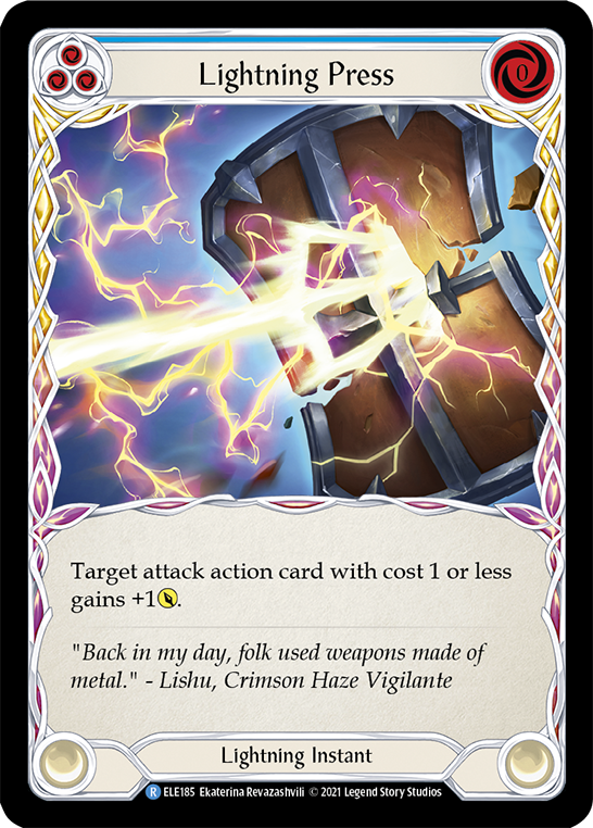 Lightning Press (Blue) [Tales of Aria 1st Edition] 1st Edition Rainbow Foil