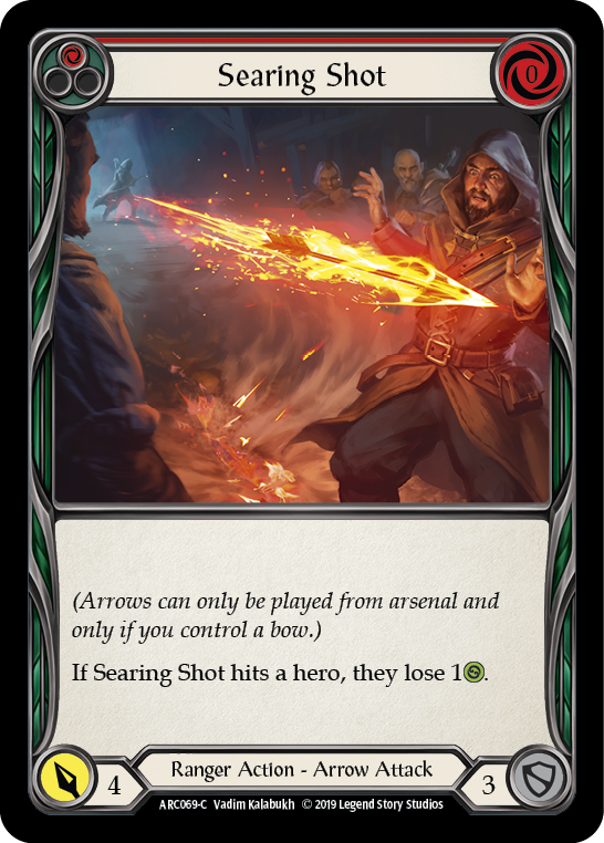 Searing Shot (Red) [Arcane Rising 1st Edition] 1st Edition Normal