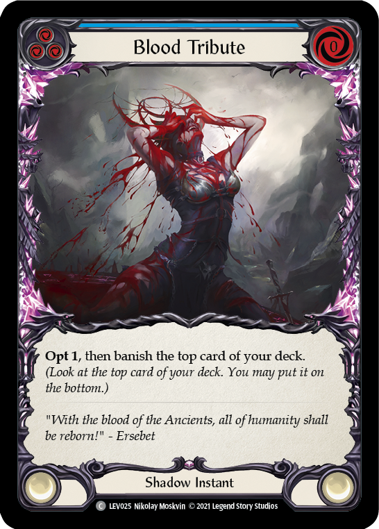 Blood Tribute (Blue) [Monarch Blitz Deck]