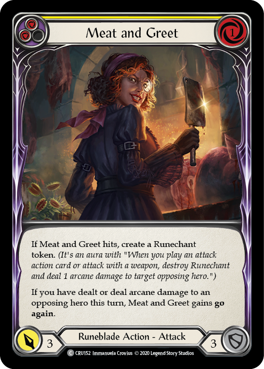 Meat and Greet (Yellow) [Crucible of War 1st Edition] 1st Edition Normal