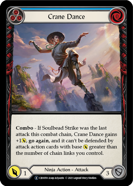 Crane Dance (Blue) [Crucible of War Unlimited] Unlimited Rainbow Foil
