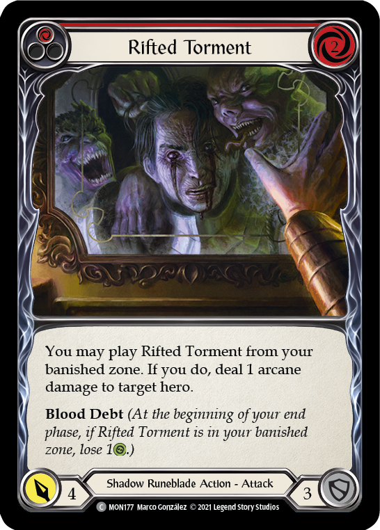 Rifted Torment (Red) [Monarch 1st Edition] 1st Edition Normal