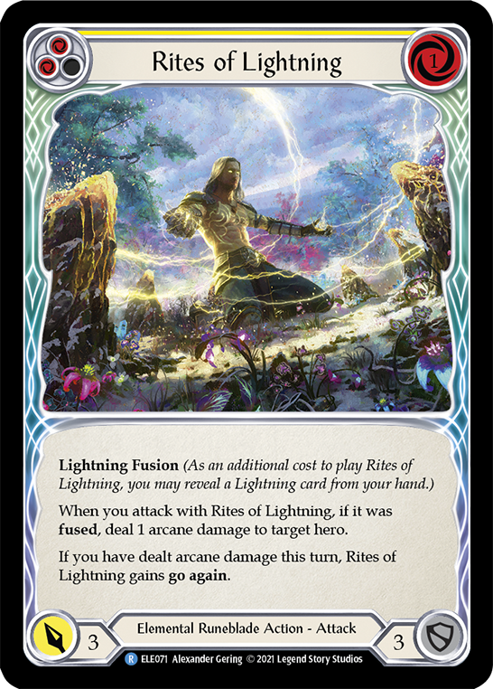 Rites of Lightning (Yellow) [Tales of Aria 1st Edition] 1st Edition Rainbow Foil