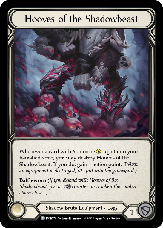 Hooves of the Shadowbeast [Monarch 1st Edition] 1st Edition Cold Foil