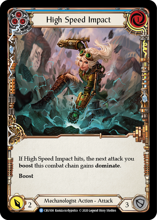 High Speed Impact (Blue) [Crucible of War 1st Edition] 1st Edition Rainbow Foil