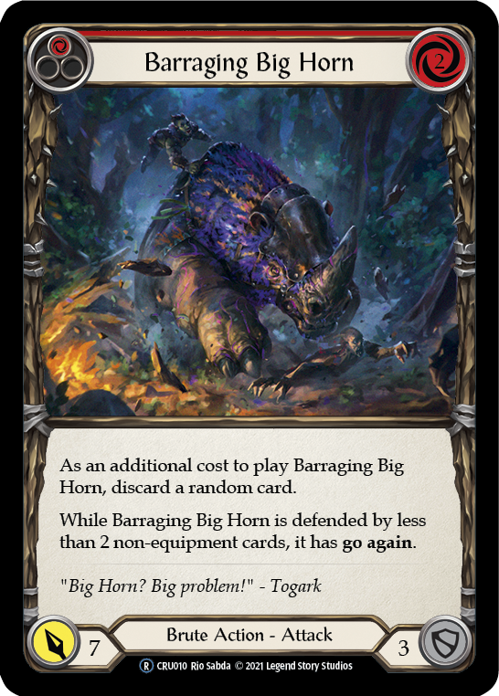 Barraging Big Horn (Red) [Crucible of War Unlimited] Unlimited Rainbow Foil