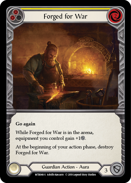 Forged for War [Welcome to Rathe 1st Edition] Alpha Print Rainbow Foil