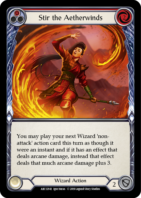 Stir the Aetherwinds (Red) [Arcane Rising 1st Edition] 1st Edition Rainbow Foil
