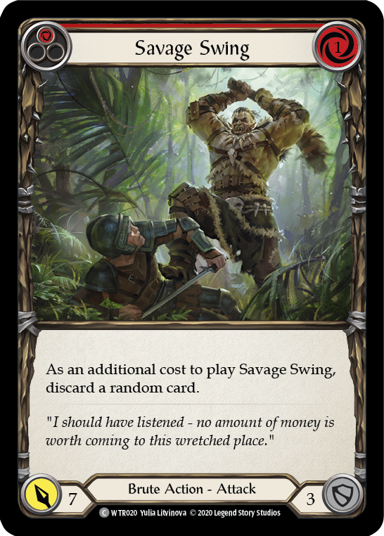 Savage Swing (Red) [Welcome to Rathe Unlimited] Unlimited Rainbow Foil