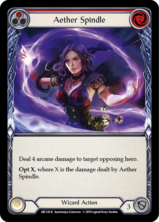 Aether Spindle (Red) [Arcane Rising 1st Edition] 1st Edition Rainbow Foil