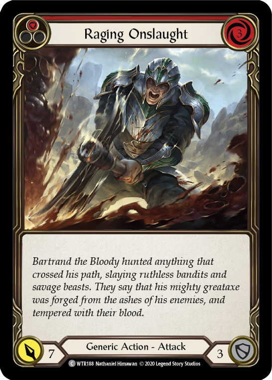 Raging Onslaught (Red) [Welcome to Rathe Unlimited] Unlimited Rainbow Foil