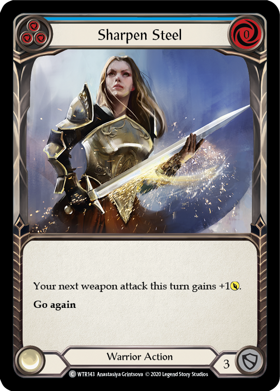 Sharpen Steel (Blue) [Welcome to Rathe Unlimited] Unlimited Rainbow Foil