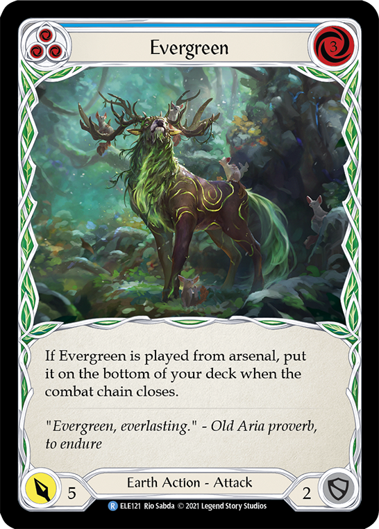 Evergreen (Blue) [Tales of Aria 1st Edition] 1st Edition Rainbow Foil