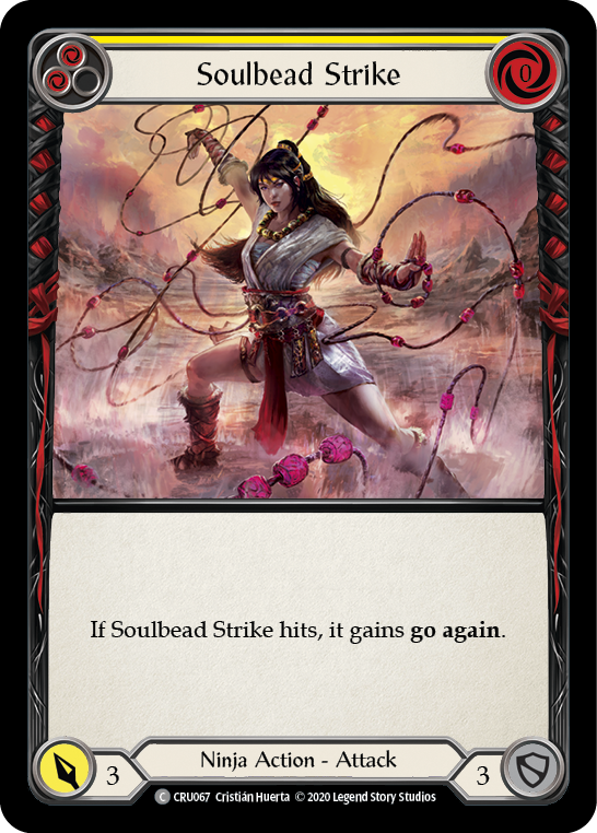 Soulbead Strike (Yellow) [Crucible of War 1st Edition] 1st Edition Rainbow Foil