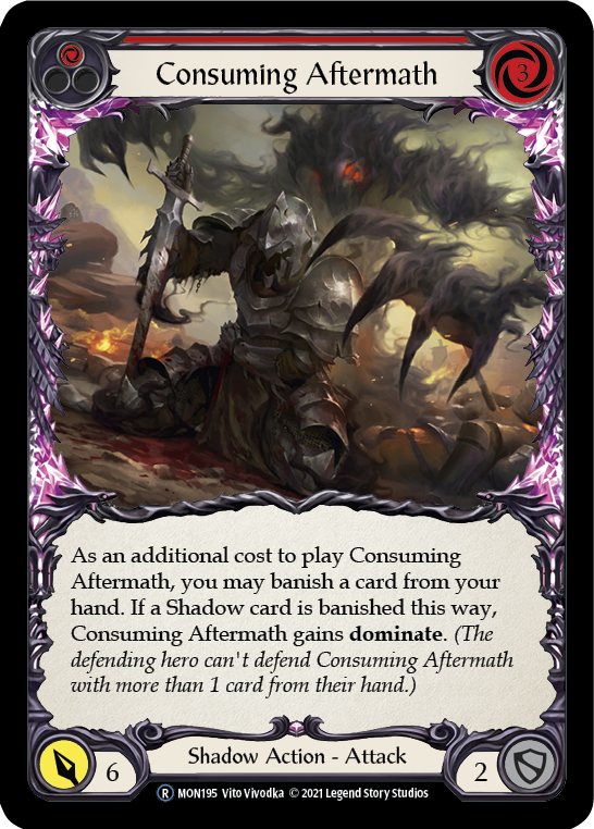 Consuming Aftermath (Red) [Monarch Unlimited] Unlimited Rainbow Foil