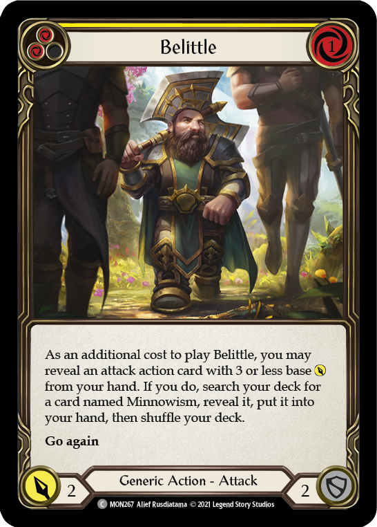 Belittle (Yellow) [Monarch 1st Edition] 1st Edition Rainbow Foil