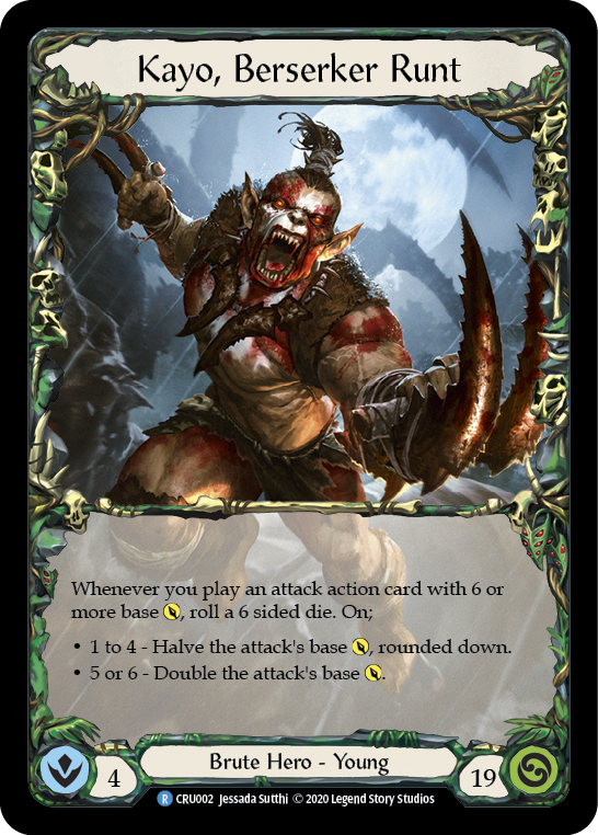 Kayo, Berserker Runt [Crucible of War 1st Edition] 1st Edition Rainbow Foil