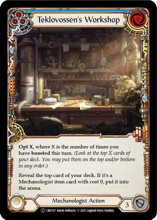 Teklovossen's Workshop (Blue) [Crucible of War Unlimited] Unlimited Rainbow Foil
