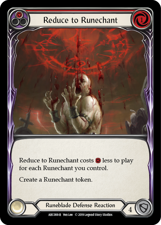 Reduce to Runechant (Red) [Arcane Rising 1st Edition] 1st Edition Rainbow Foil