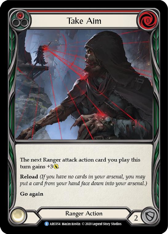 Take Aim (Red) [Arcane Rising Unlimited] Unlimited Rainbow Foil