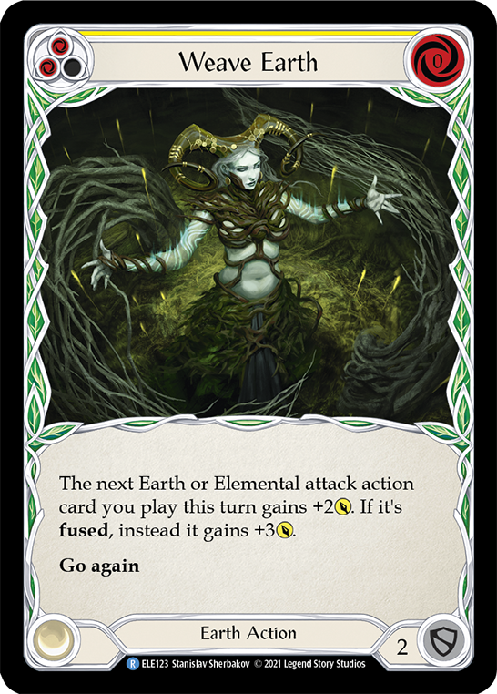 Weave Earth (Yellow) [Tales of Aria 1st Edition] 1st Edition Rainbow Foil
