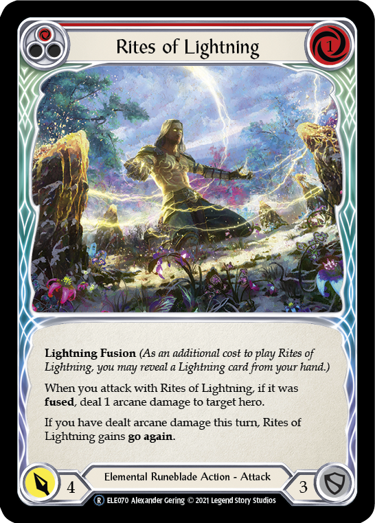 Rites of Lightning (Red) [Tales of Aria Unlimited] Unlimited Rainbow Foil