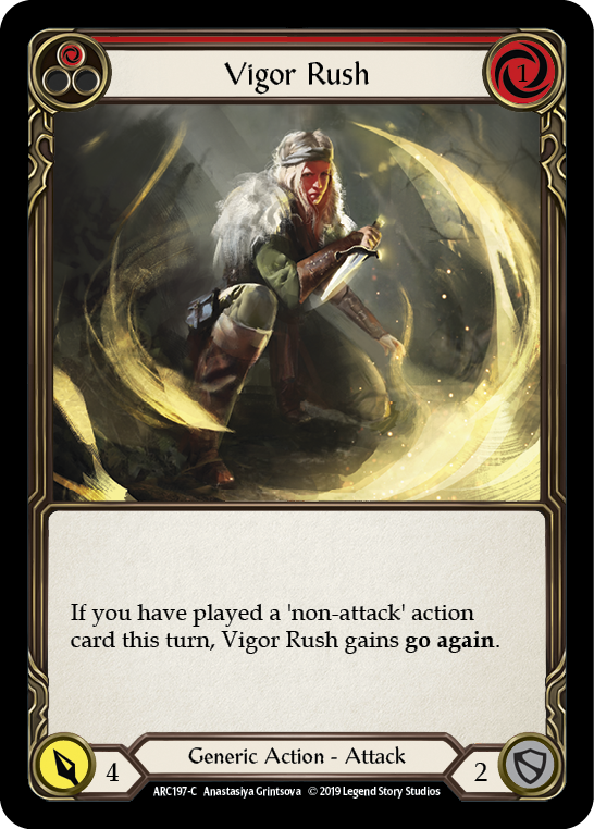 Vigor Rush (Red) [Arcane Rising 1st Edition] 1st Edition Normal