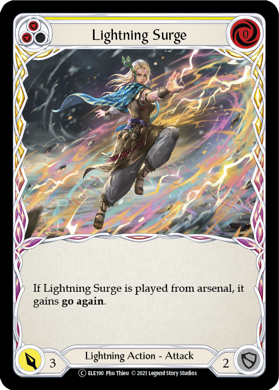 Lightning Surge (Yellow) [Tales of Aria Unlimited] Unlimited Rainbow Foil