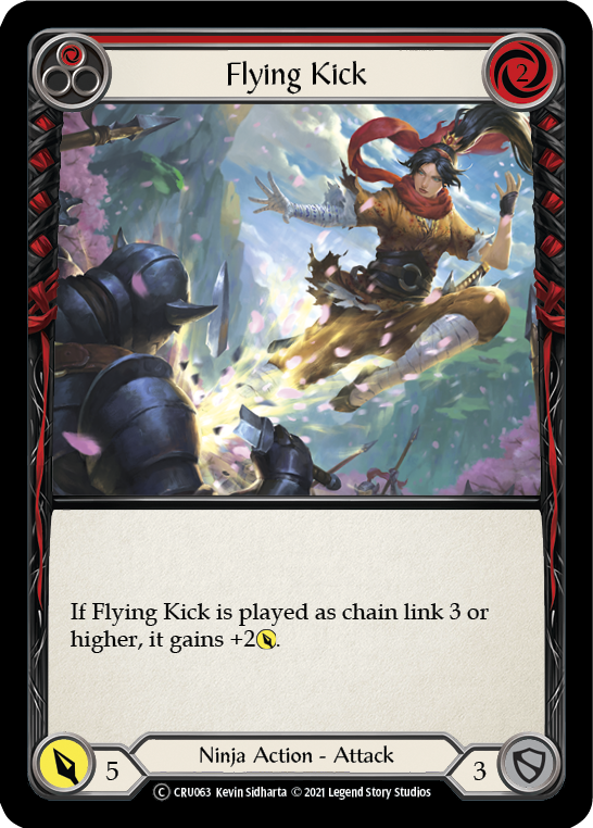 Flying Kick (Red) [Crucible of War Unlimited] Unlimited Rainbow Foil