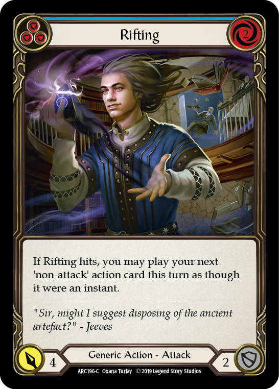 Rifting (Blue) [Arcane Rising 1st Edition] 1st Edition Rainbow Foil