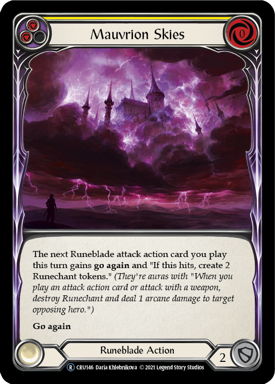Mauvrion Skies (Yellow) [Crucible of War Unlimited] Unlimited Rainbow Foil