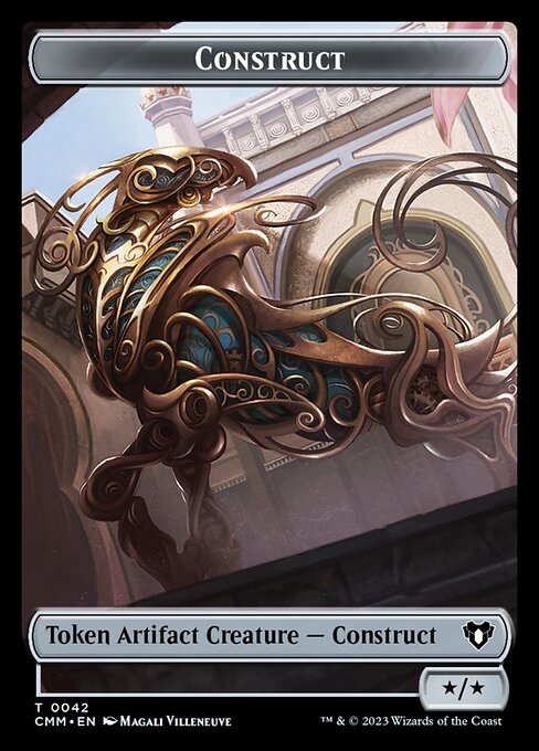 Spirit (0039) // Construct (0042) Double-Sided Token [Commander Masters Tokens]