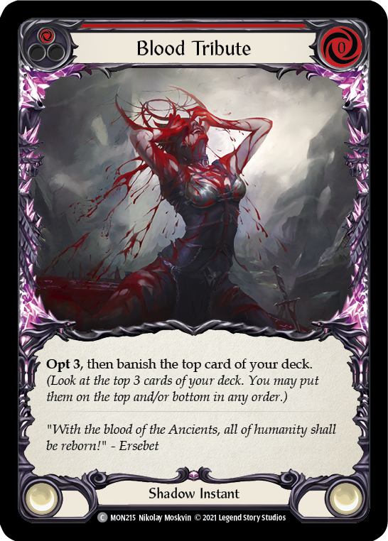 Blood Tribute (Red) [Monarch 1st Edition] 1st Edition Normal
