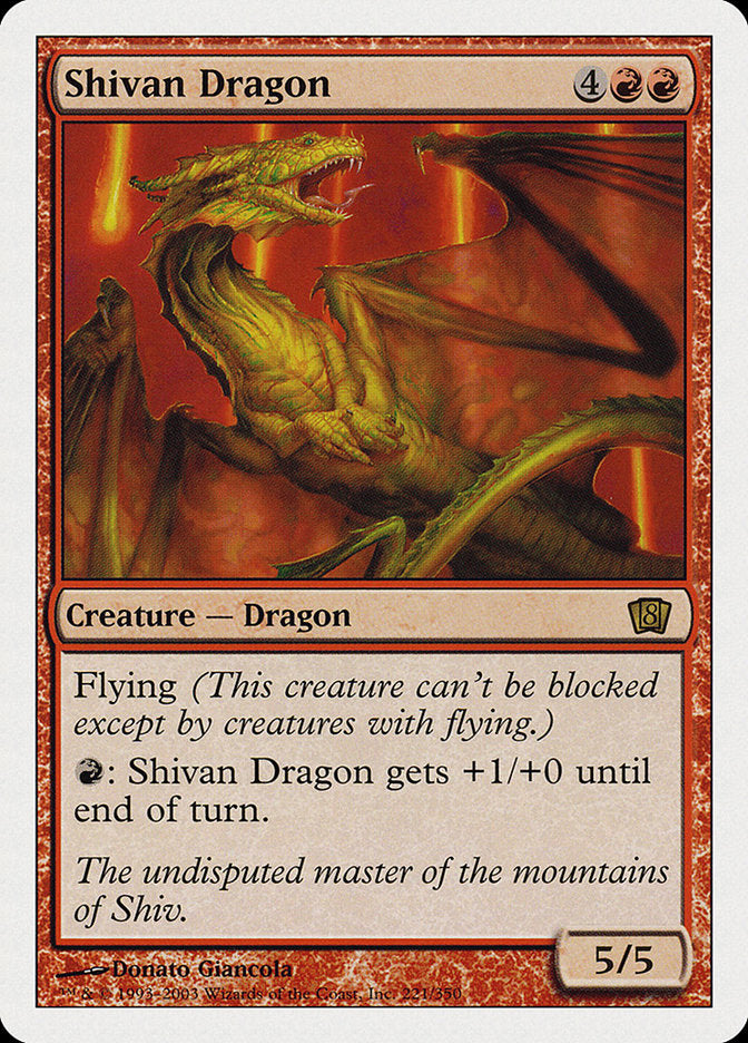 Shivan Dragon (221) [Eighth Edition]