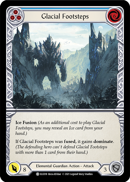 Glacial Footsteps (Blue) [Tales of Aria 1st Edition] 1st Edition Rainbow Foil