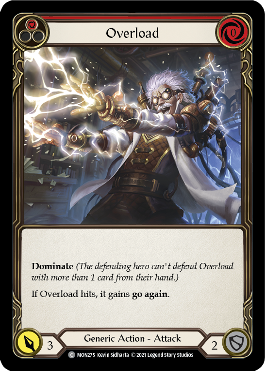 Overload (Red) [Monarch 1st Edition] 1st Edition Rainbow Foil