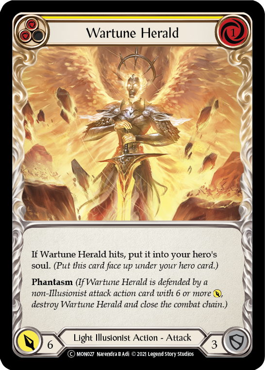 Wartune Herald (Yellow) [Monarch Unlimited] Unlimited Rainbow Foil