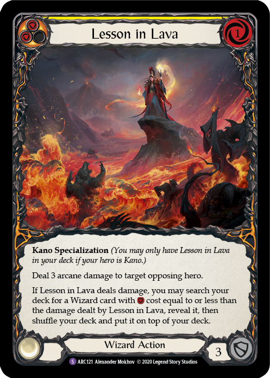 Lesson in Lava [Arcane Rising Unlimited] Unlimited Rainbow Foil
