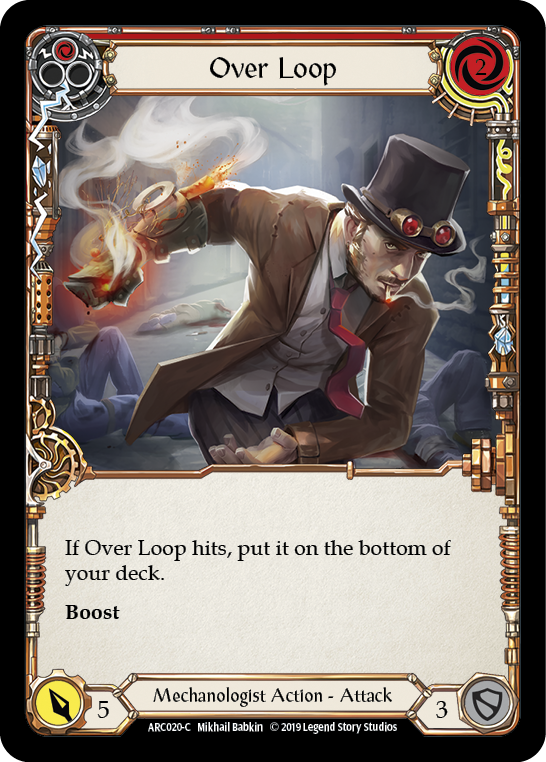 Over Loop (Red) [Arcane Rising 1st Edition] 1st Edition Rainbow Foil