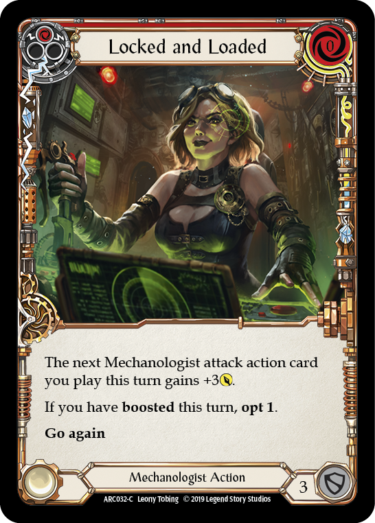 Locked and Loaded (Red) [Arcane Rising 1st Edition] 1st Edition Rainbow Foil