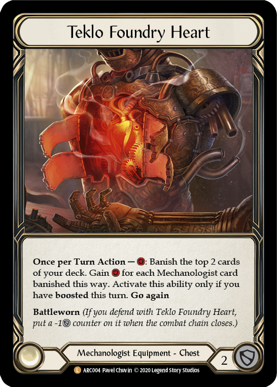 Teklo Foundry Heart [Arcane Rising Unlimited] Unlimited Rainbow Foil