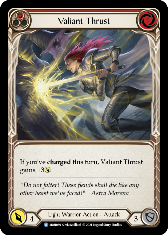 Valiant Thrust (Red) [Monarch 1st Edition] 1st Edition Normal