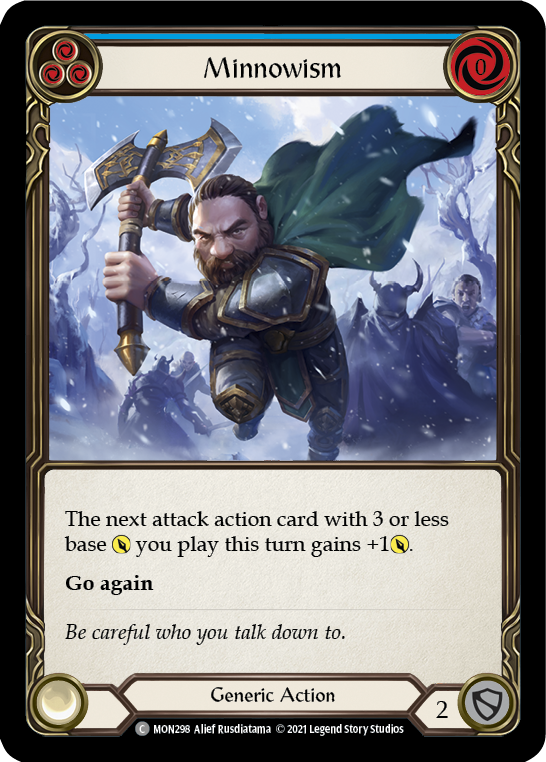 Minnowism (Blue) [Monarch 1st Edition] 1st Edition Rainbow Foil